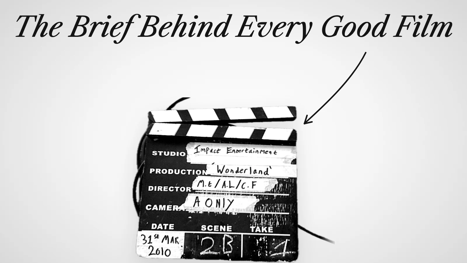 Video brief template cover: Video brief template: the free one we use, with three filled-in examples